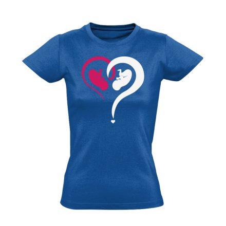 Fiú vagy Lány? szülészeti női póló (kék)