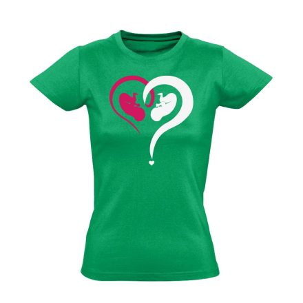 Fiú vagy Lány? szülészeti női póló (zöld)