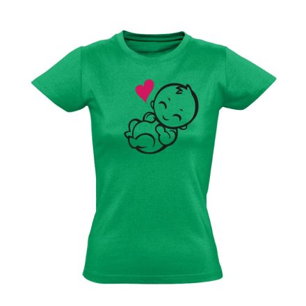 Babuci szülészeti női póló (zöld)