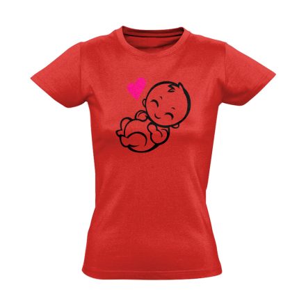 Babuci szülészeti női póló (piros)