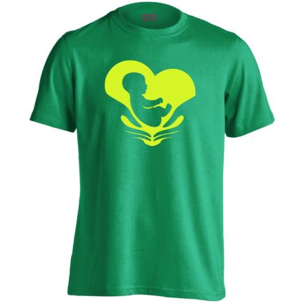 ÚjÉlet szülészeti férfi póló (zöld)