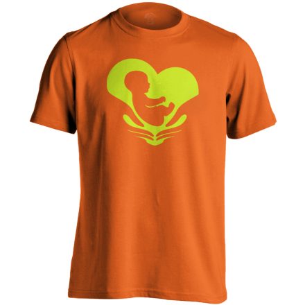 ÚjÉlet szülészeti férfi póló (narancssárga)