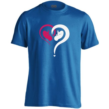 Fiú vagy Lány? szülészeti férfi póló (kék)