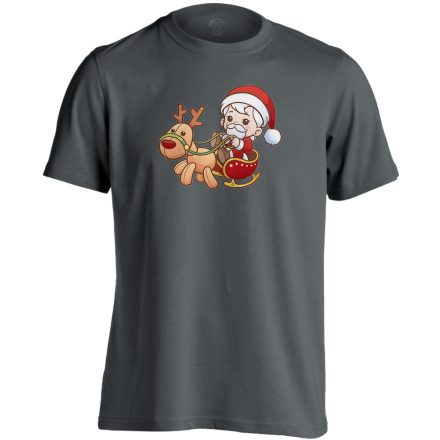 Babulás karácsonyi férfi póló (szénszürke)