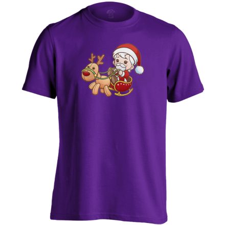 Babulás karácsonyi férfi póló (lila)