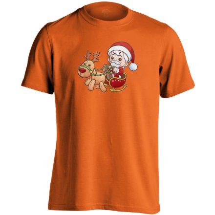 Babulás karácsonyi férfi póló (narancssárga)