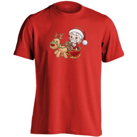 Babulás karácsonyi férfi póló (piros)