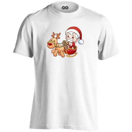 Babulás karácsonyi férfi póló (fehér)