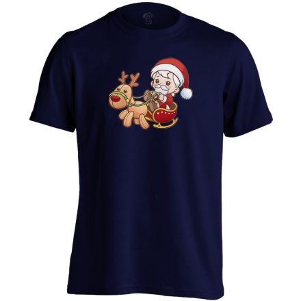 Babulás karácsonyi férfi póló (tengerészkék)