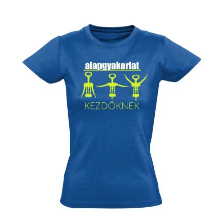 Alapgyakorlat gyógytornász női póló (kék)