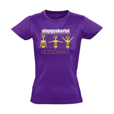 Alapgyakorlat gyógytornász női póló (lila)