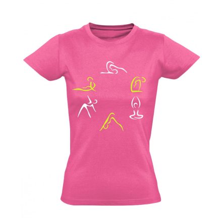 Kicsi Mozgás Mindenkinek Kell gyógytornász , Sportorvosi Rendelő hátfelirattal női póló (rózsaszín)  akciós póló - M
