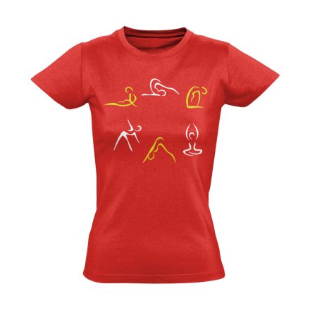 Kicsi Mozgás Mindenkinek Kell gyógytornász női póló (piros)