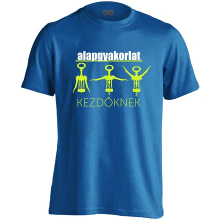 Alapgyakorlat gyógytornász férfi póló (kék)