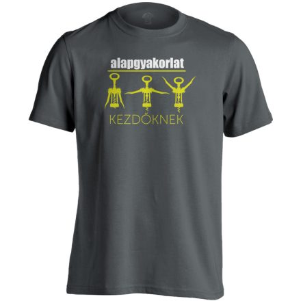 Alapgyakorlat gyógytornász férfi póló (szénszürke)