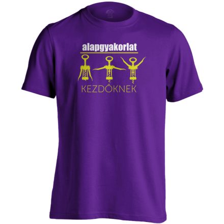 Alapgyakorlat gyógytornász férfi póló (lila)
