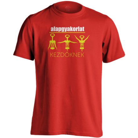 Alapgyakorlat gyógytornász férfi póló (piros)