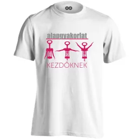 Alapgyakorlat gyógytornász férfi póló (fehér)