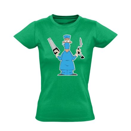 Fúr-Farag traumatológiai női póló (zöld)