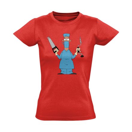 Fúr-Farag traumatológiai női póló (piros)