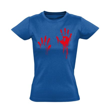 Piros pacsi traumatológiai női póló (kék)