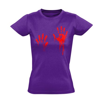Piros pacsi traumatológiai női póló (lila)