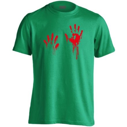Piros pacsi traumatológiai férfi póló (zöld)