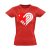 Értékes Adomány vérellátó női póló (piros)