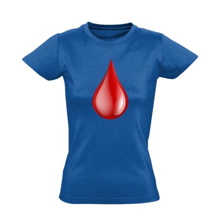 ÉletNedv vérellátó női póló (kék)