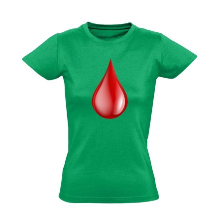 ÉletNedv vérellátó női póló (zöld)