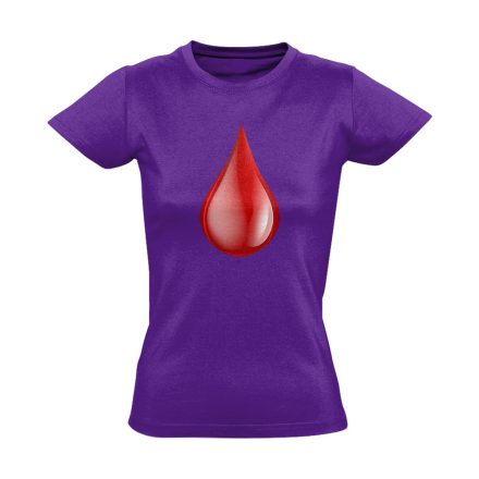 ÉletNedv vérellátó női póló (lila)