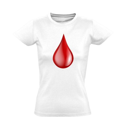 ÉletNedv vérellátó női póló (fehér)