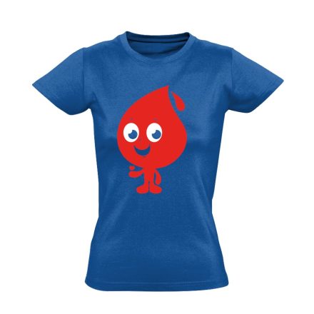 Csöpi vérellátó női póló (kék)