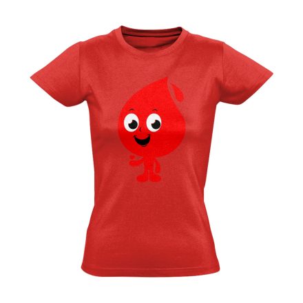 Csöpi vérellátó női póló (piros)