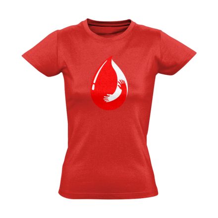 Adni Jobb vérellátó női póló (piros)