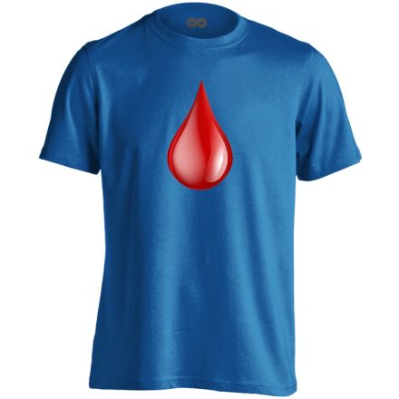 ÉletNedv vérellátó férfi póló (kék)