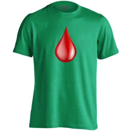 ÉletNedv vérellátó férfi póló (zöld)