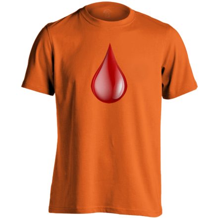 ÉletNedv vérellátó férfi póló (narancssárga)