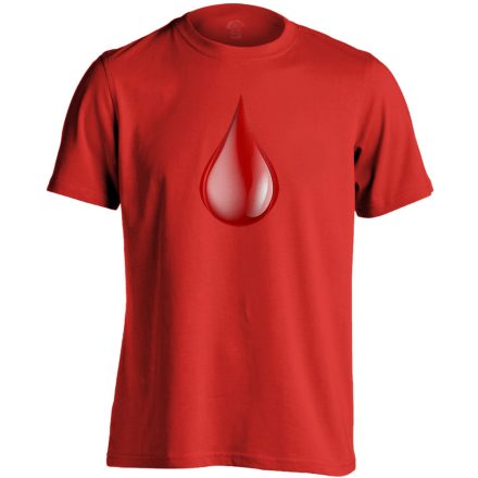ÉletNedv vérellátó férfi póló (piros)