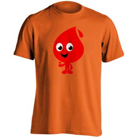 Csöpi vérellátó férfi póló (narancssárga)