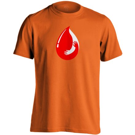 Adni Jobb vérellátó férfi póló (narancssárga)