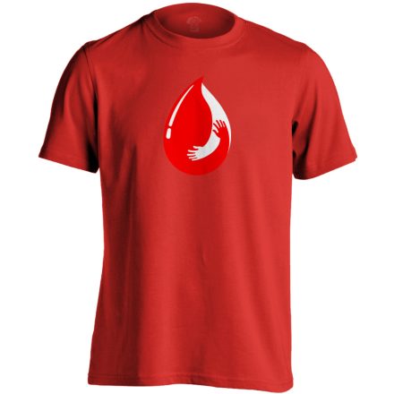 Adni Jobb vérellátó férfi póló (piros)