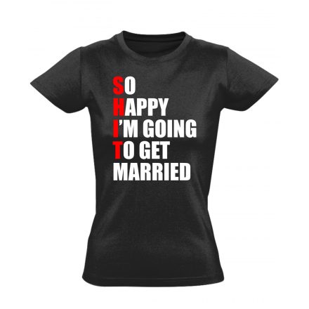 Nagyon boldog házasság női póló (fekete)