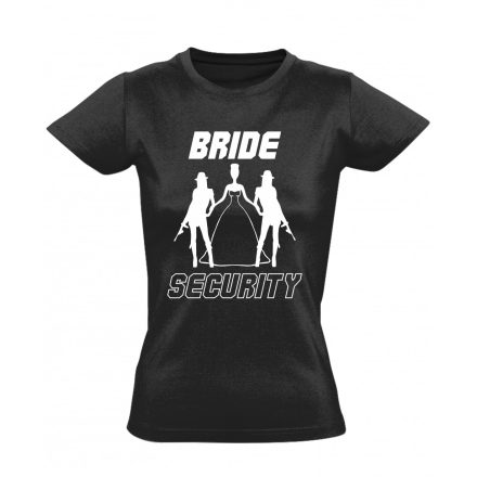 Lánybúcsú security női póló (fekete)