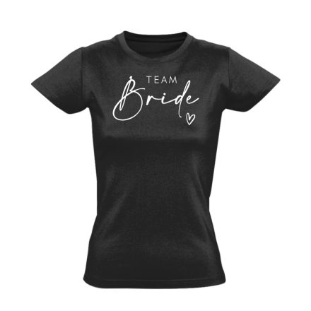 Bride team lánybúcsús női póló (fekete)