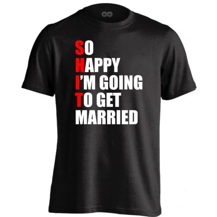 Nagyon boldog házasság férfi póló (fekete)