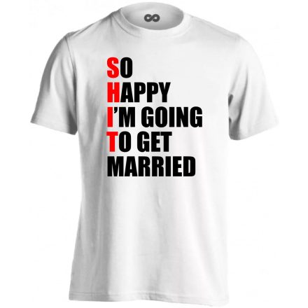 Nagyon boldog házasság férfi póló (fehér)