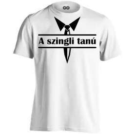 A szingli tanú férfi póló (fehér)