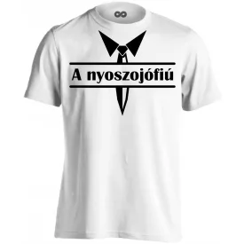 A nyoszojófiú férfi póló (fehér)