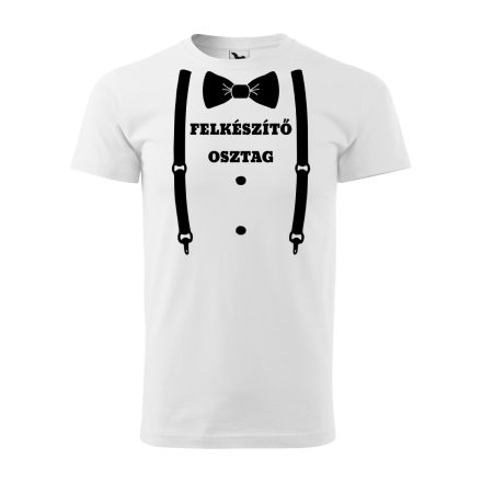 Felkészítő osztag legénybúcsús férfi póló (fehér)